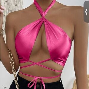Pink Crossbody Top